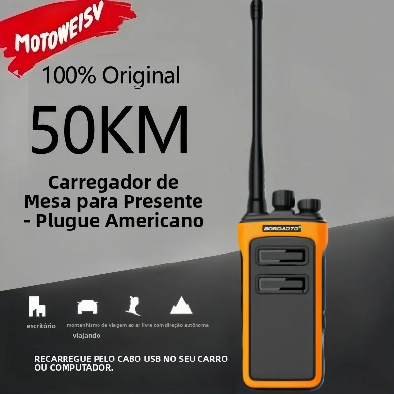 Motoweisu portátil em dois sentidos de longo alcance alta potência walkie talkie uhf 400-470 mhz vox som claro atualização rádio em dois sentidos para ao ar livre
