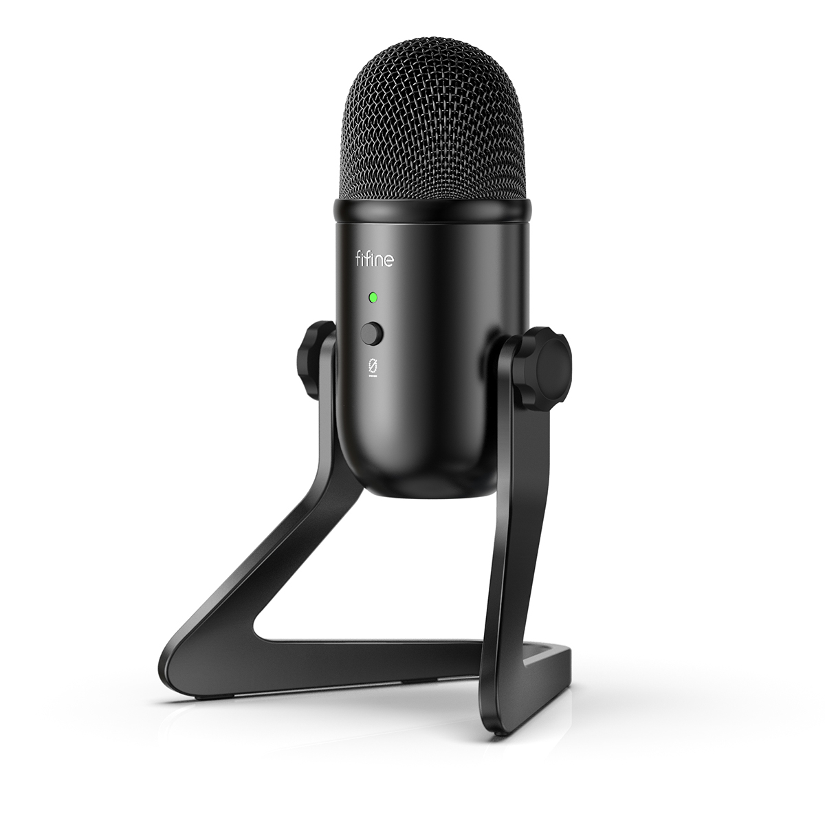 FIFINE USB-microfoon voor opnemen/streamen/gamen, professionele microfoon voor pc, microfoon met hoofdtelefoonuitgang en volumeregeling-K678