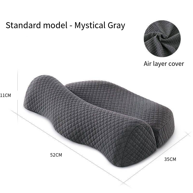 Almohada Cervical con Núcleo de Espuma Viscoelástica, Diseño Ergonómico Curvo, Contorno Cervical Mejorado, Soporte para la Cabeza, Alivia la Fatiga