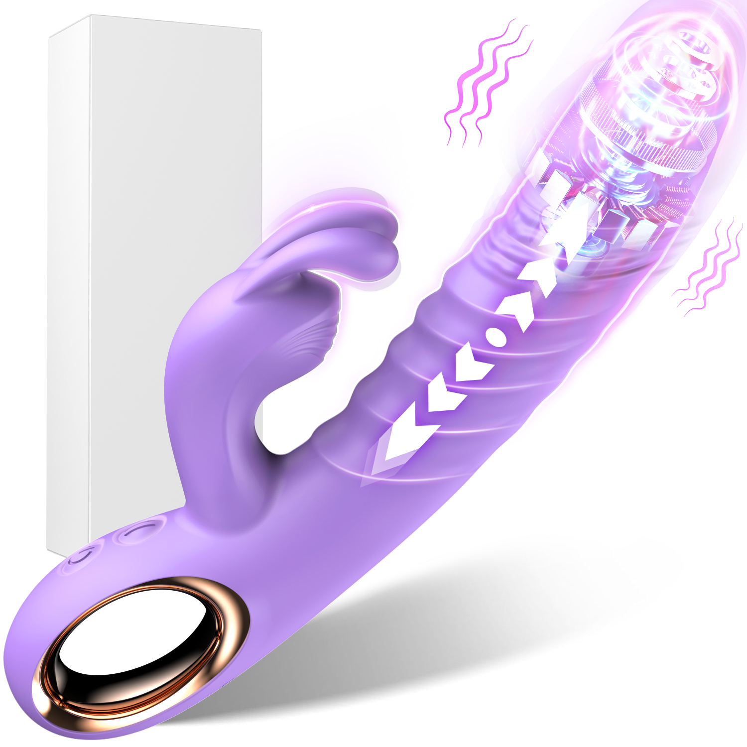 Vibrador Portátil Potente com Movimento de Balanço, Estimulador de Clitóris Feminino, Massageador de Ponto G, Brinquedos Sexuais para Mulheres
