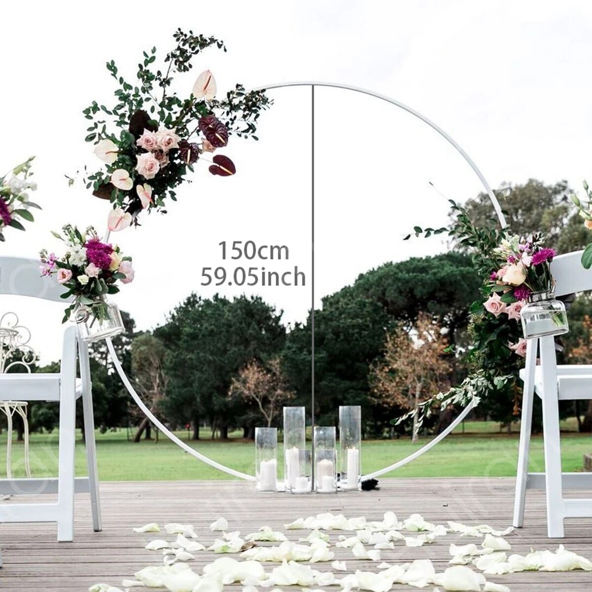 Anillo de arco de globos de plástico, soporte de marco de corona DIY, soporte de globos circular, Base de columna, decoración para fiesta de cumpleaños, boda, Baby Shower, niños