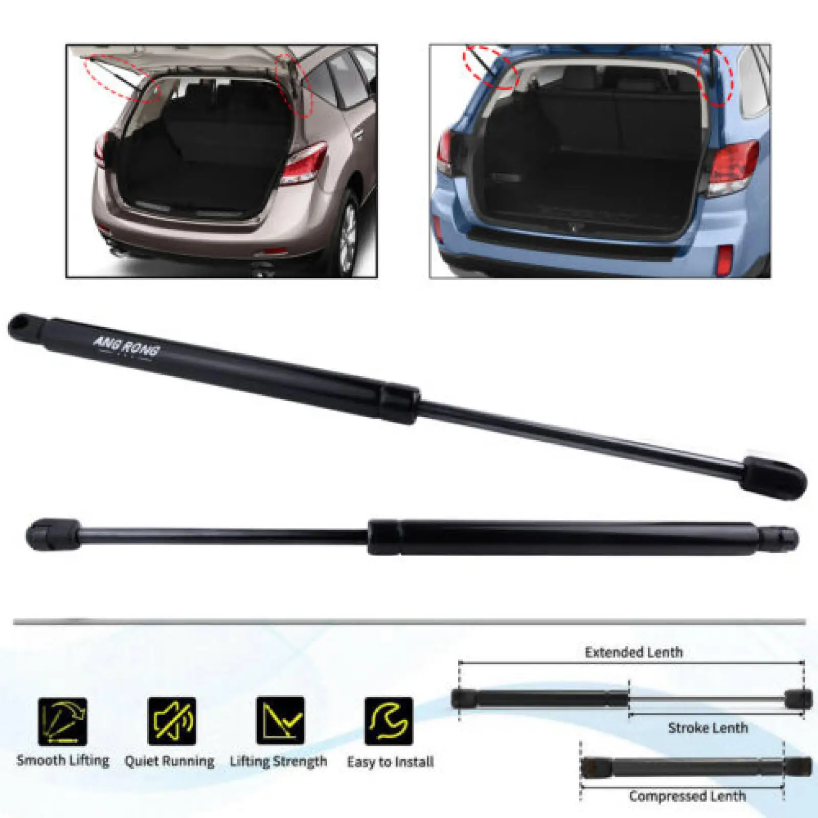 Per Hyundai Santa Fe MK II 2007-2012 SUV Boot Portellone Ammortizzatori A Gas 81770-2B001
