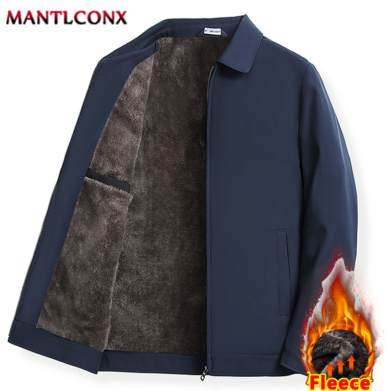 Jaket Blazer pria kasual, mantel pakaian luar kantor musim dingin, jaket hangat tebal, Blazer kasual, jaket musim gugur, kerah Turn-down, 3XL