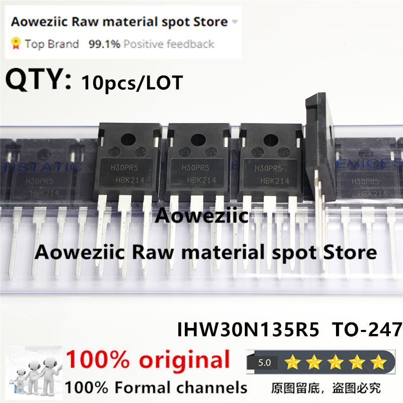 Aoweziic 2022 + 100% nowe importowane oryginalne IHW30N135R5 H30PR5 TO-247 rura IGBT kuchenka indukcyjna 1350V 30A