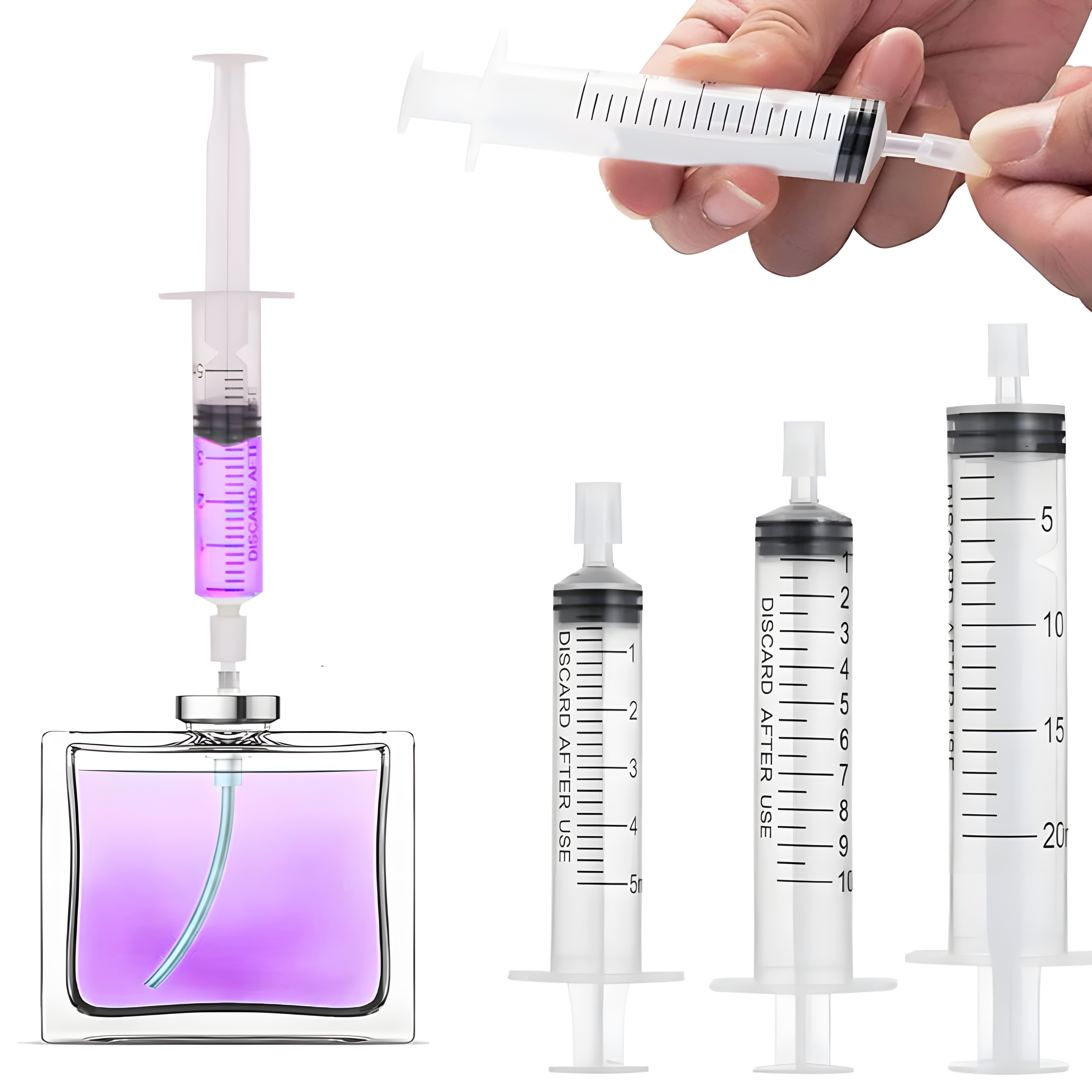3 uds pajita de goteo PP Perfume líquido Mini embudo pequeño Perfume dispensador de Perfume líquido prensa cuentagotas de resorte para Hotel