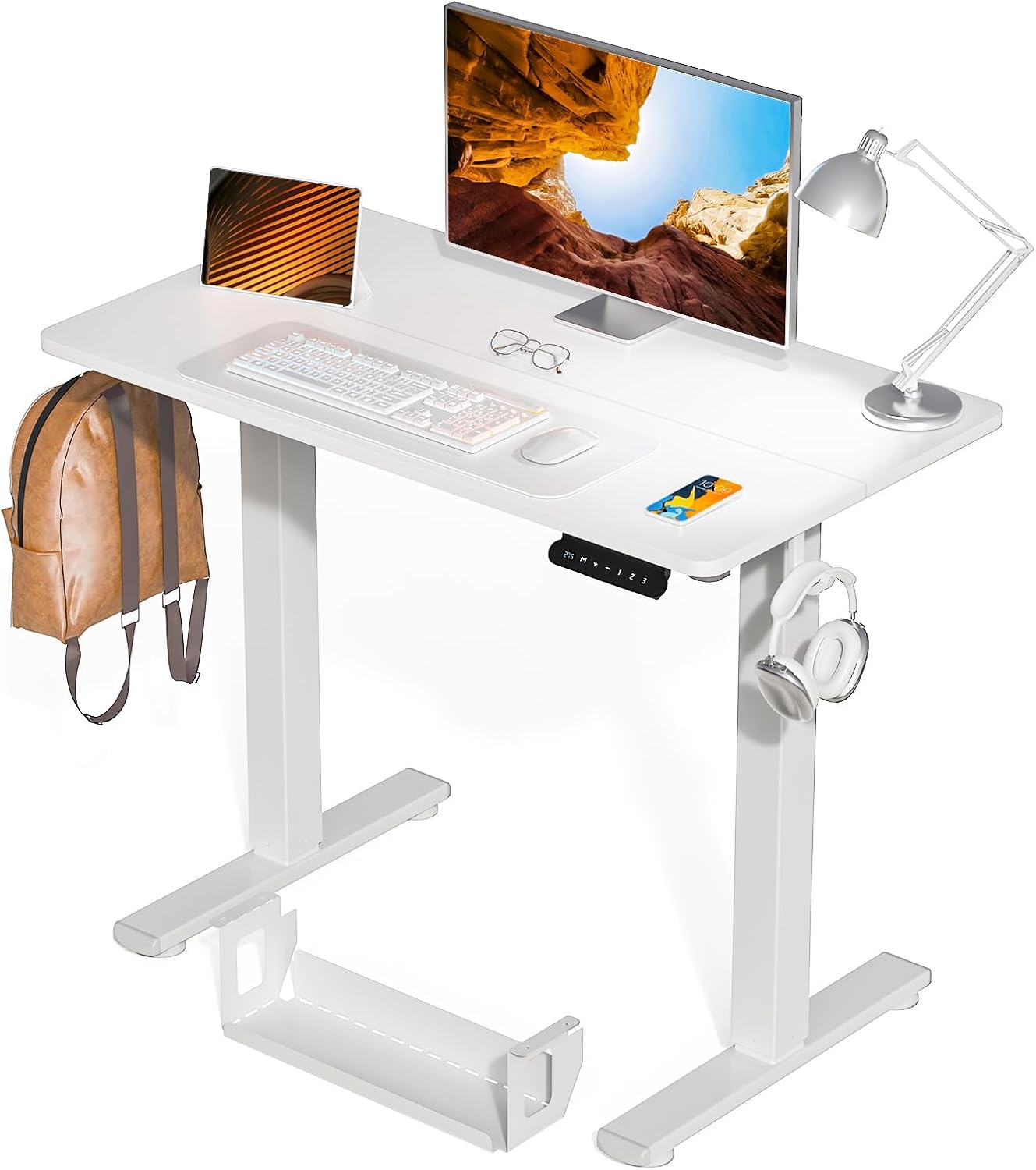 sta-bureaus [90 x 50 cm) - ergonomisch zit-sta bureau opklapbureaus voor thuiskantoor, computer, bureau, bureau, werkstation me