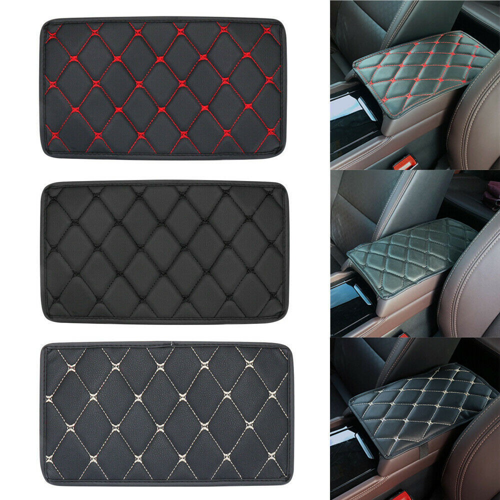 Protector de almohadilla para compartimento central de coche, cubierta Universal para reposabrazos, antideslizante, de cuero de fibra suave, decoración automática, reposabrazos de estilo