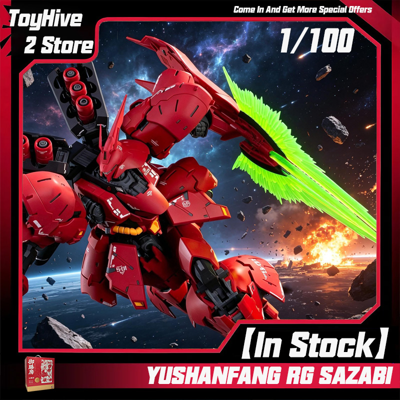 【En stock】Figuras de acción amplificadas RG SAZABI del modelo YUSHANFANG, figura de anime MSN-04, kit de modelo de ensamblaje a escala 1/100, juguetes de plástico