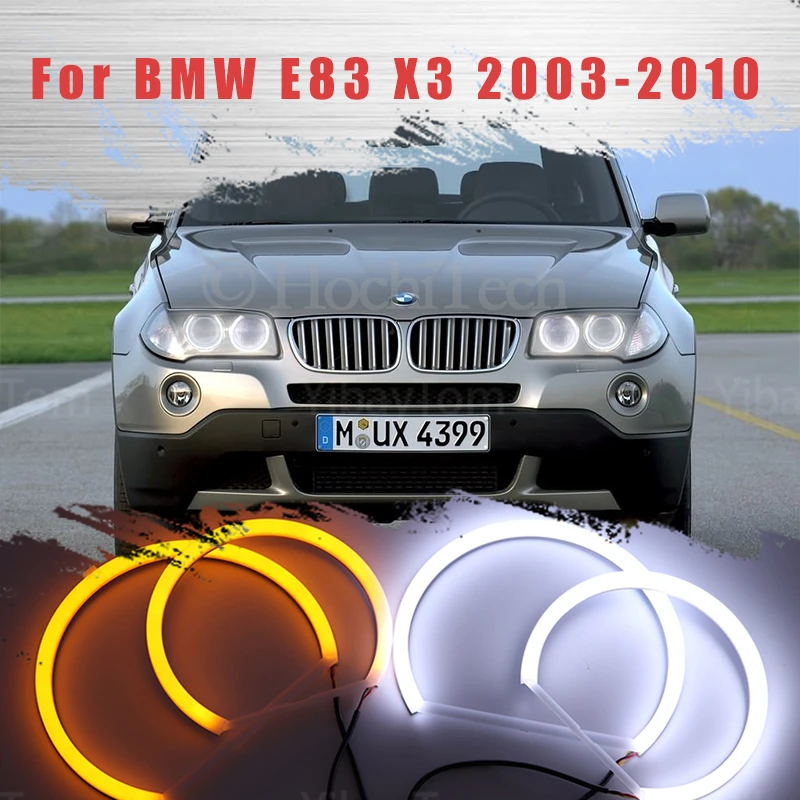 Zestaw LED SMD Cotton Light Switchback Angel Eye Ring DRL do BMW E83 X3 2003-2010