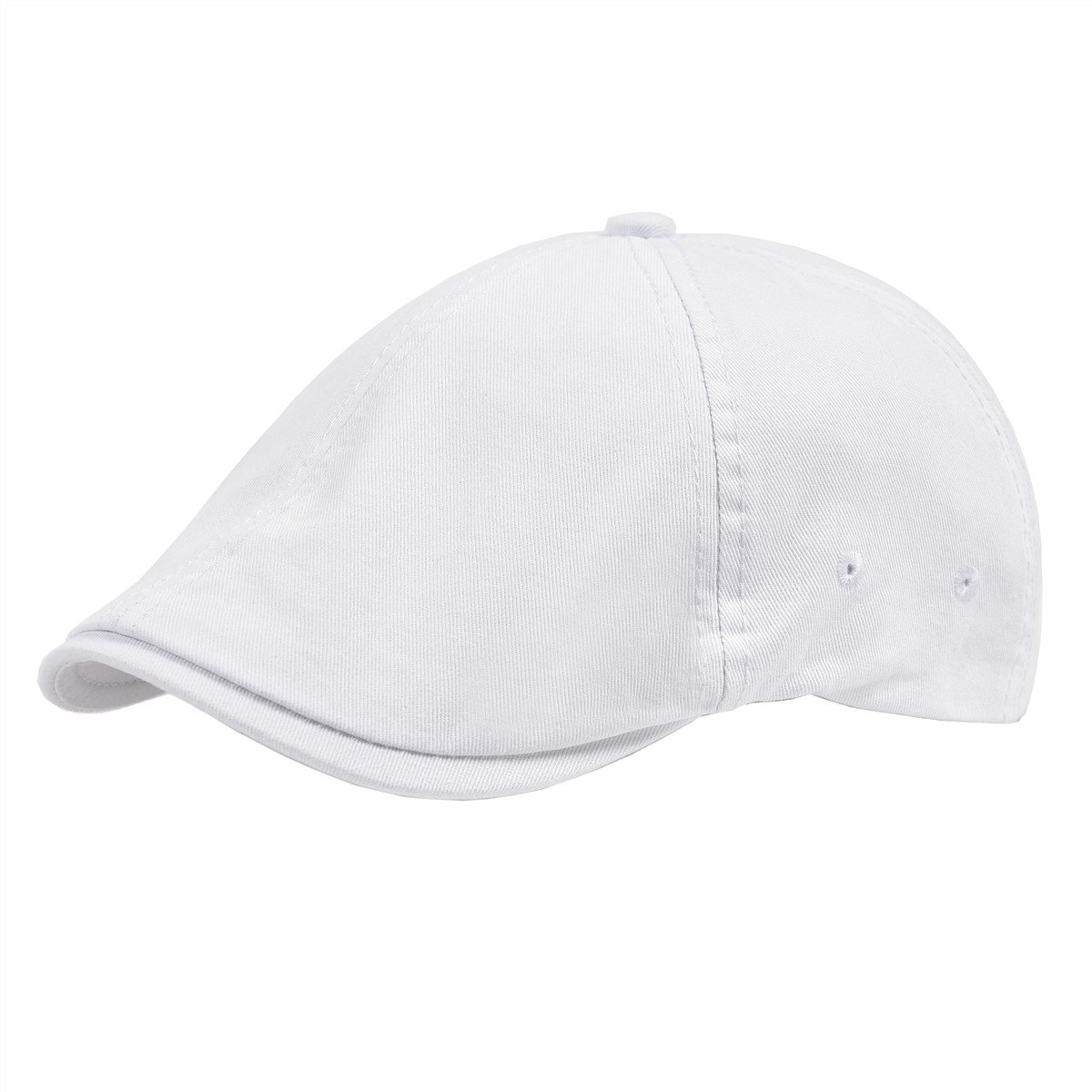 VOBOOM Płaski kapelusz dla mężczyzn Klasyczna czapka gazeciarza Czapki golfowe Twill Cotton Klasyczne kapelusze z bluszczu Cabbies Nakrycie głowy Casual Beret White
