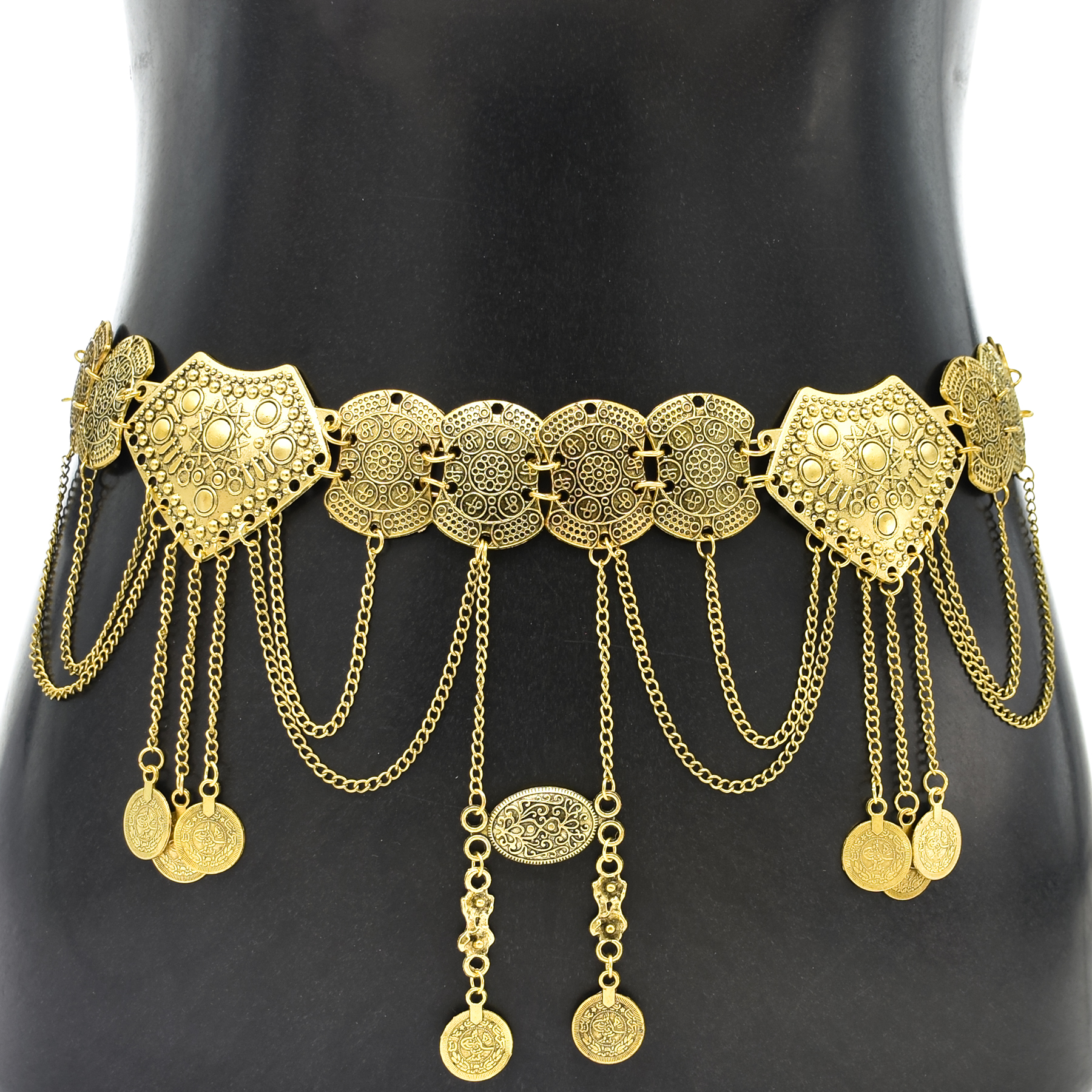 Boho Bikini Münze Quaste Bauchtanz Taille Ketten für Frauen Metall Geometrische Dance Bauch Kette Gypsy Hippie Festival Schmuck
