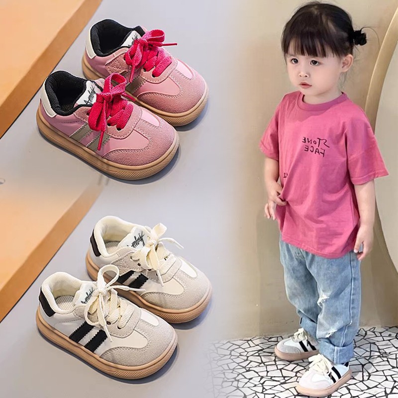 Zapatillas de deporte de cuero PU para niños, impermeables, a la moda, zapatillas de tenis para niños, antideslizantes, para niños