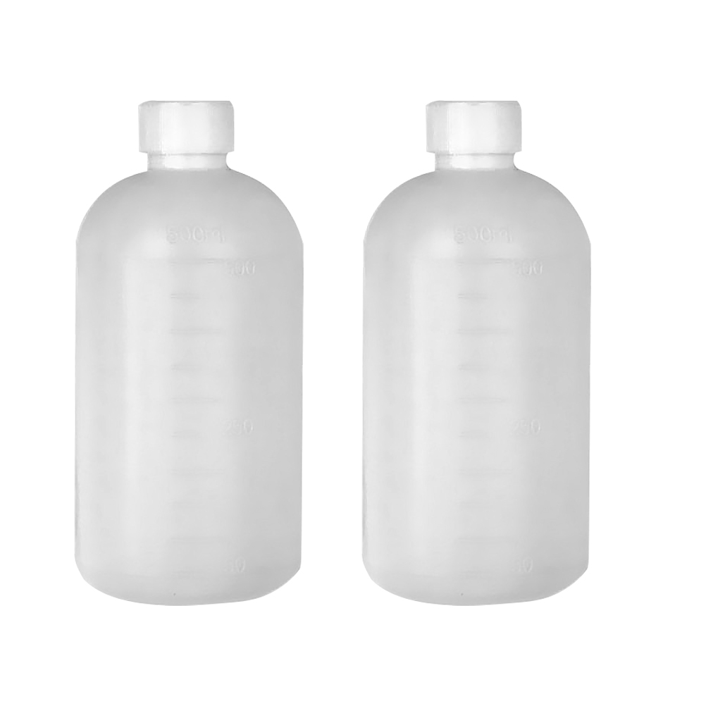 2 szt. Odczynnik chemiczny butelki 500ml plastikowe butelki z odczynnikiem do próbek laboratoryjnych