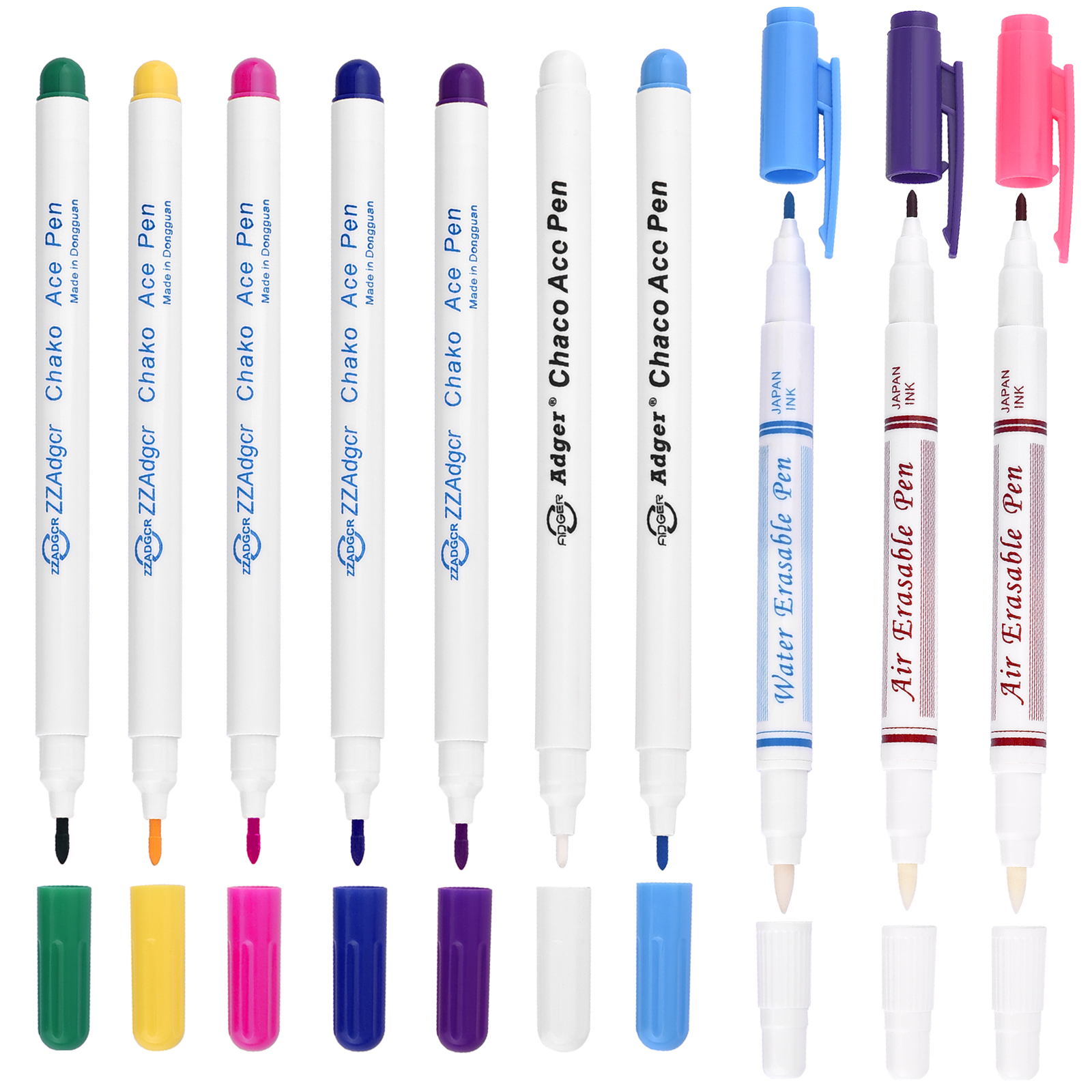 1/3pcs Verdwijnende Uitwisbare Inkt Stof Marker Pen Kruissteek Water Uitwisbare Pen Kleermaker Quilten Naaien Gereedschap kleermakerij