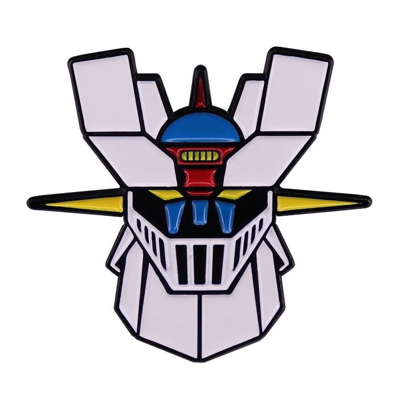 Broche en émail pour hommes, dessin animé japonais Mazinger Z, Badge DevilZ Souvenir, armure, bijoux universels, décoration de sac à dos