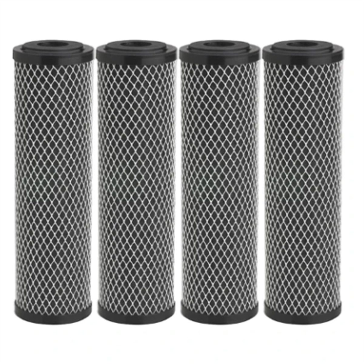 Filtro de agua de carbono de 4 Uds., filtro de repuesto de sedimentos, sabor y olores estándar para toda la casa de 10 pulgadas