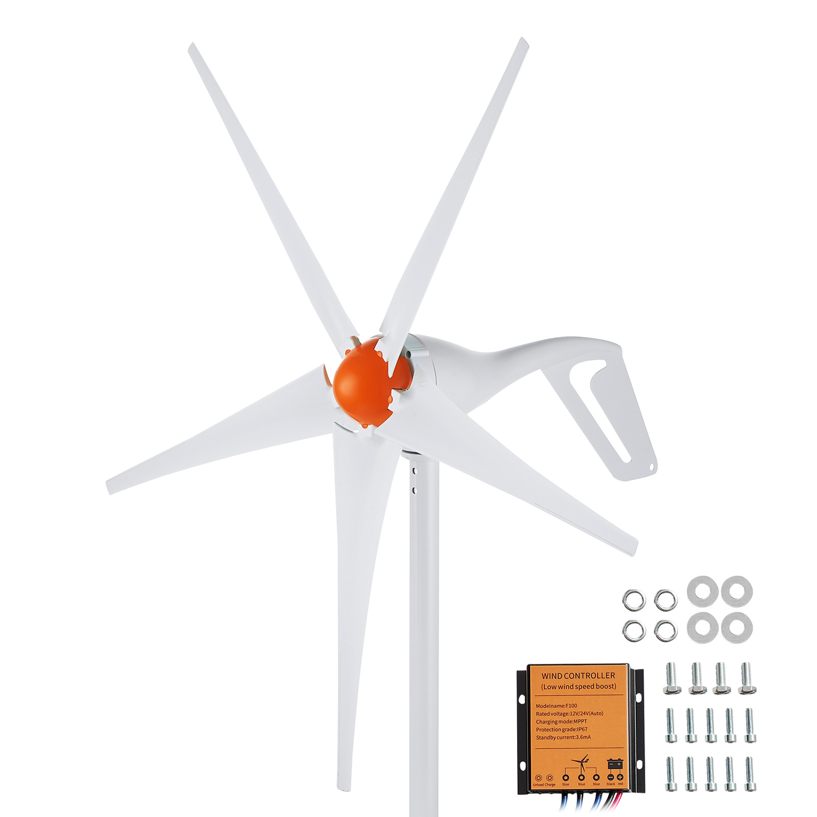 SucceBuy Windturbinengenerator 12 V 500 W/800 W Windturbinen-Windkraftgenerator mit MPPT-Controller, geeignet für Wohnmobile zu Hause auf dem Bauernhof