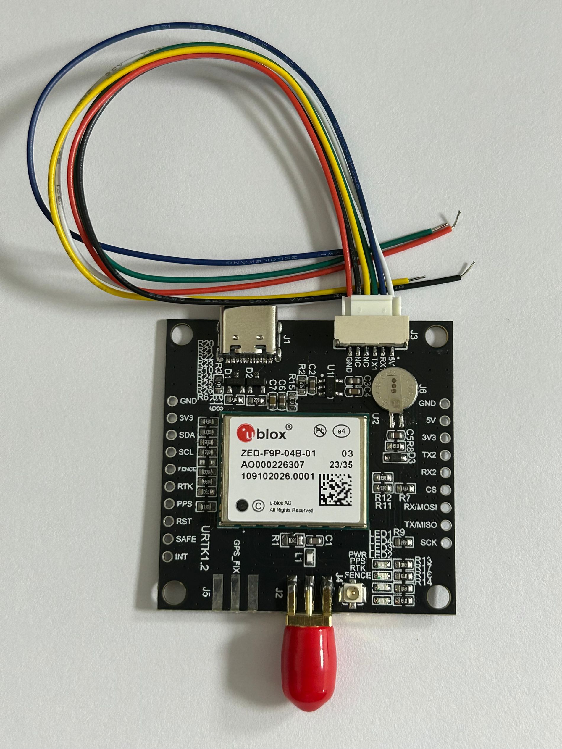 ZED-F9P-04B-01 Placa receptora RTK GNSS/GPS de alta precisión para USB y S MA Drone Placa de desarrollo de módulo GPS