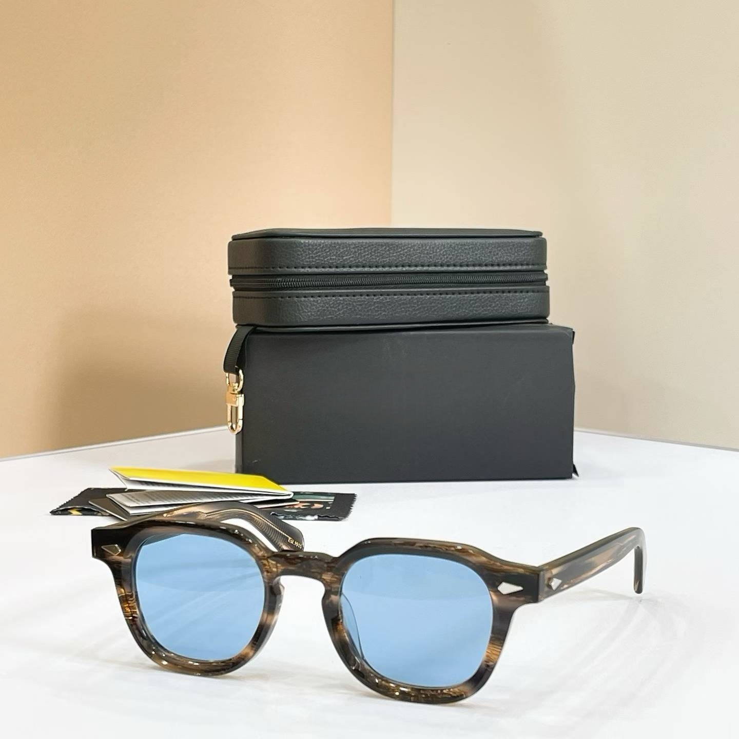 Gafas de Sol Vintage de Lujo, Nueva Tendencia de Moda, DOLT, Acetato Grueso Sólido, UV400, Polarizadas, Estilo Retro Poligonal, Unisex, Calidad Superior A+