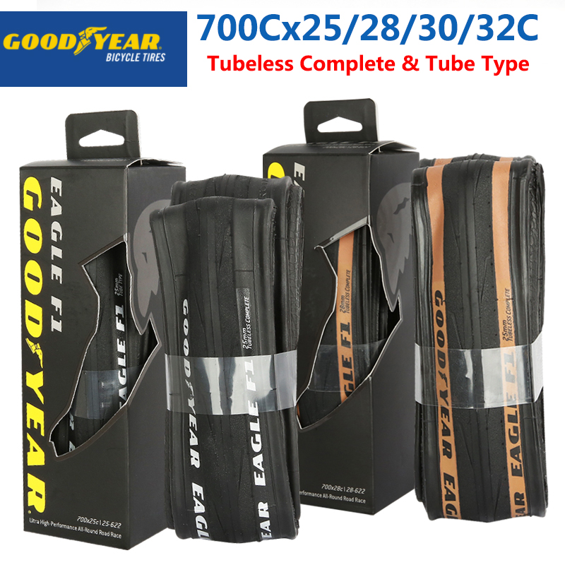 Goodyear Eagle F1 ban sepeda jalanan, ban Tubeless/ban tabung 700x2 5/28/30/32C sepeda dapat dilipat Anti tusukan kerikil, suku cadang sepeda