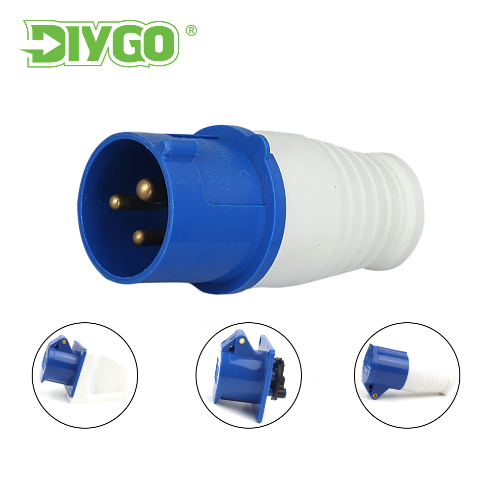IP44 16A 3Pin 220-240V wodoodporne wtyczki i gniazda złącze kabla elektrycznego do zasilania elektrycznego przemysłowego męskiego i żeńskiego