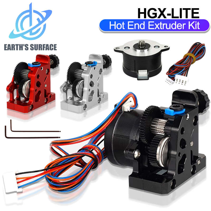 Dual Gear Extruder HGX-LITE-Extruder Hard Steel ลดเกียร์มอเตอร์ความเร็วสูงสําหรับ CR10 CR 10S Ender 3 V2 3D ชิ้นส่วนเครื่องพิมพ์
