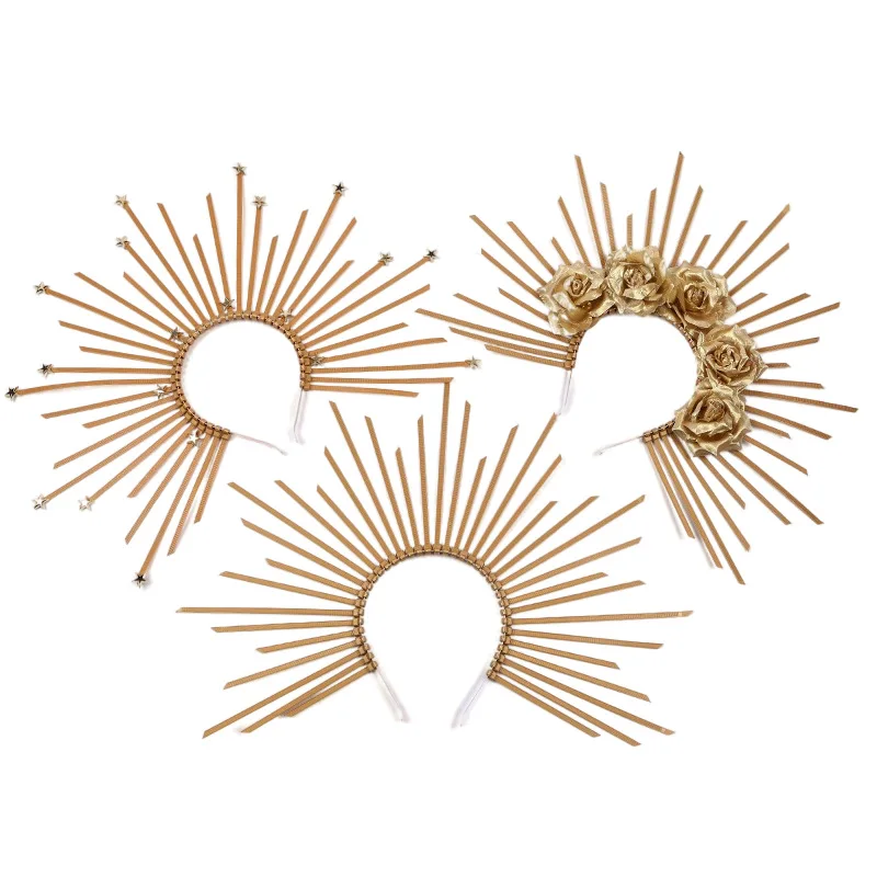 Costume d'halloween Halo de la déesse de la reine, vêtements de sauna, couronne, bande de sauna, équipement de cosplay de fête, accessoires de bijoux