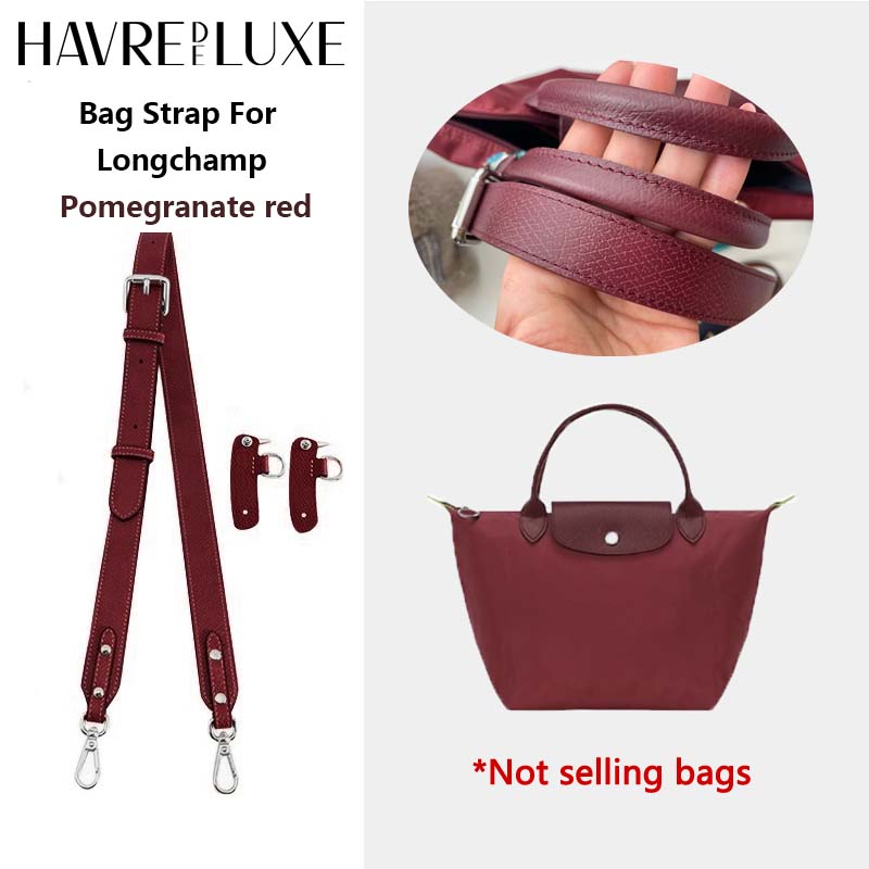 Correa de cuero para bolso de hombro Longchamp Pomegranate, para modificación de bolso pequeño de asa corta sin perforaciones, accesorios para correa de bolso