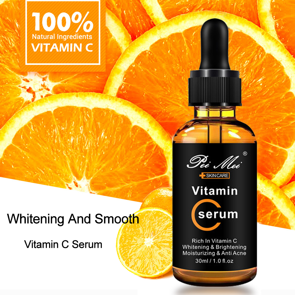 Produits de soins de la peau, sérum pour le visage à la vitamine C, éclaircit la peau, acide hyaluronique, Essence pour le visage, produits de soins pour la peau, 30ml
