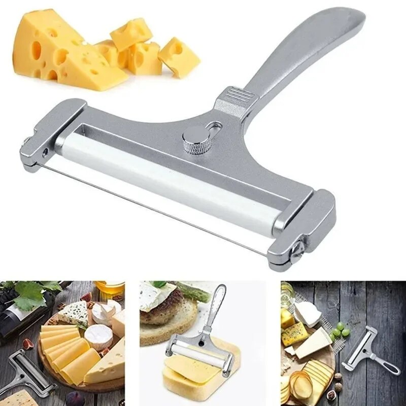 Cortador de queso ajustable, Cortador de queso, Artefacto espátula de alambre de acero inoxidable