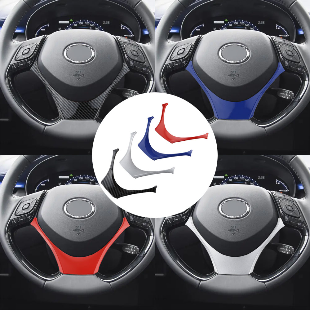 ABS Panel de volante de coche decoración cubierta embellecedora moldura pegatina para Toyota c-hr Chr 2017-2022 accesorios de coche