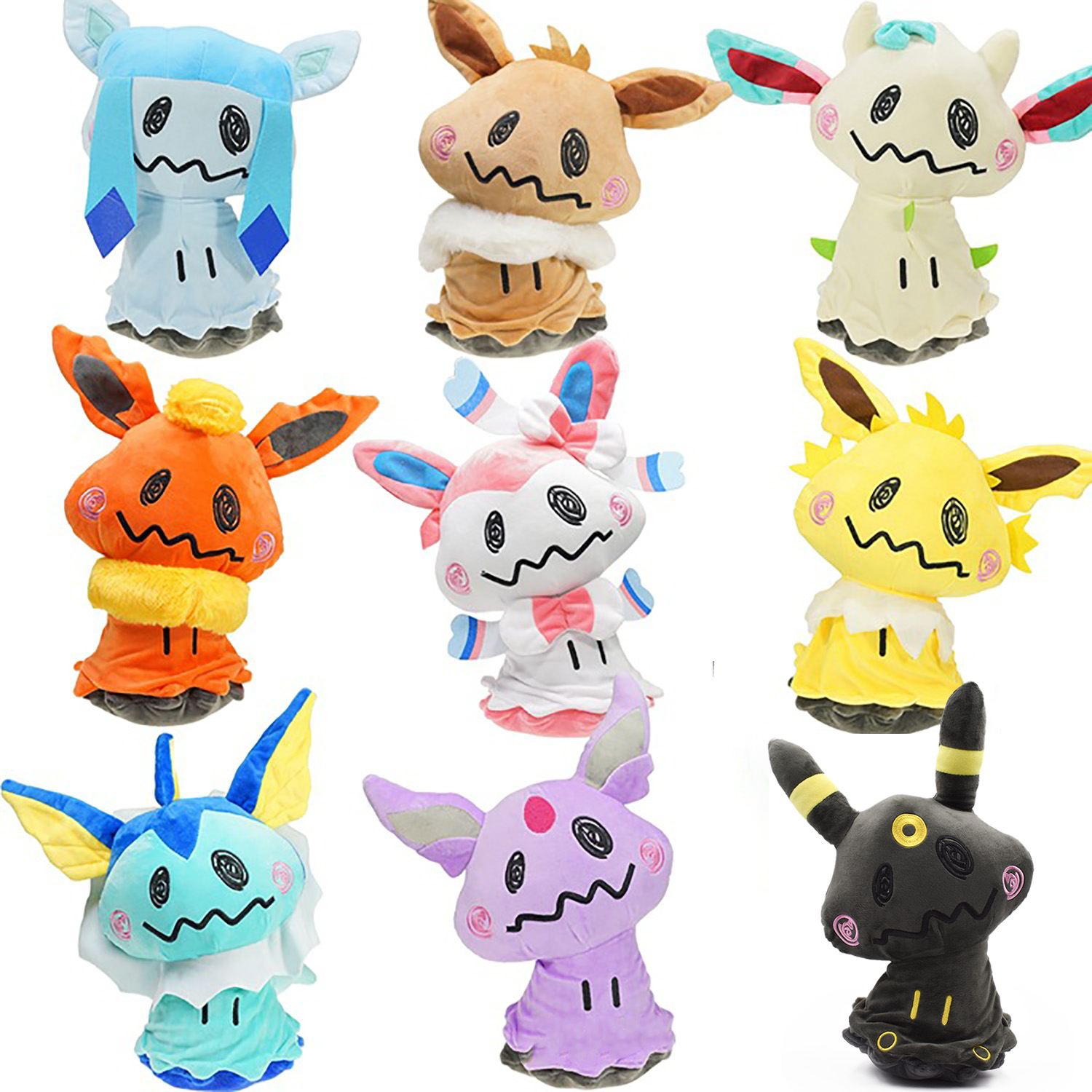 Mimikyu Cos Recheado Animal, 8 Polegada Recheado Animal, Umbreon Jolteon Vaporeon Flareon Sylveon Eevee Espeon Leafeon Glaceon