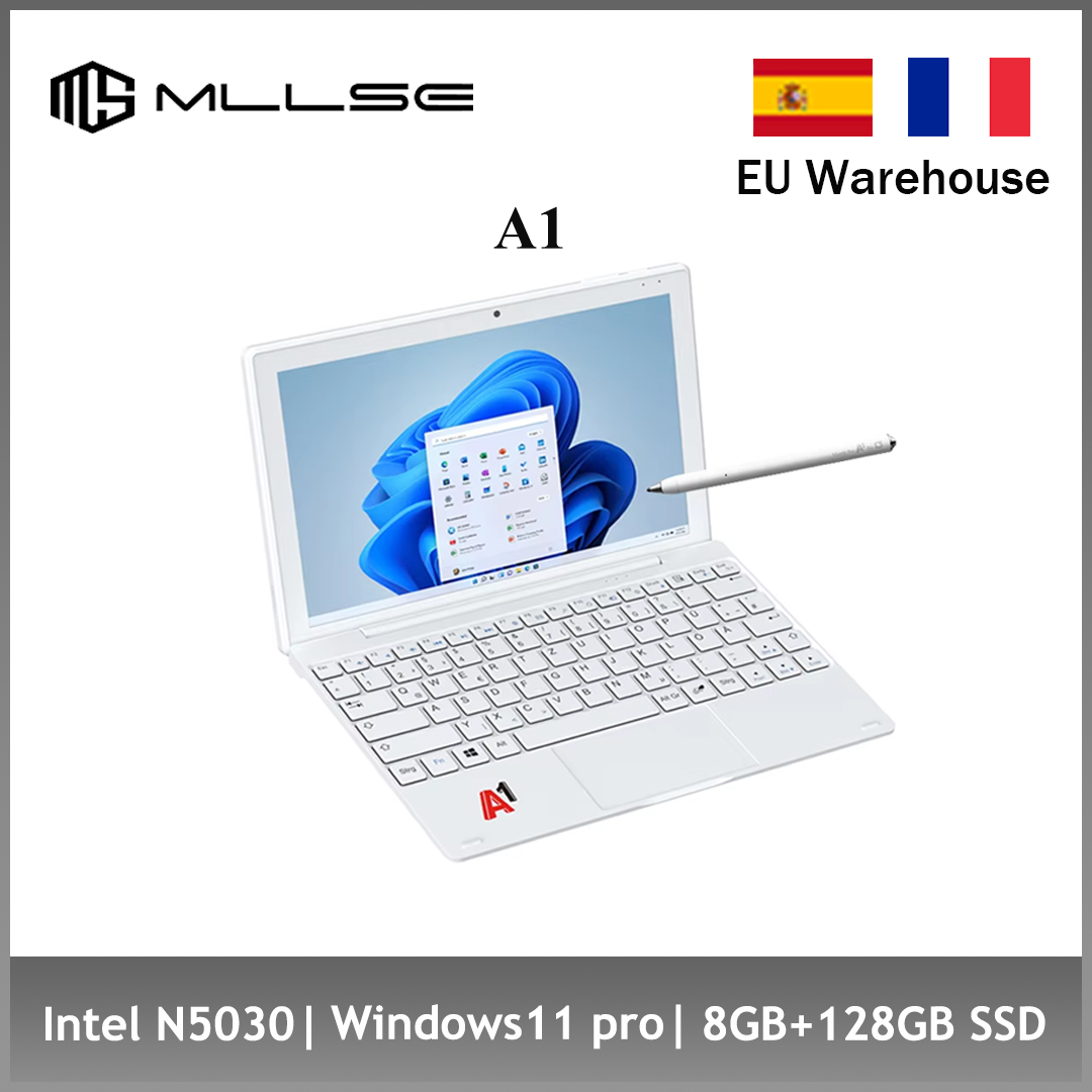 MLLSE 2 In 1 Tablet PC Windows 10 8GB DDR4 + 128GB SSD Intel N5030 schermo IPS da 10.1 pollici WIFI Mobile Office Tablet PC con tastiera