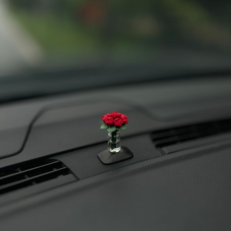 Leuke Auto-interieur Decoratie Mini Rose Zonnebloem Vaas Auto Middenconsole Decoratie Ornamenten Voor Auto Geschenken Accessoires