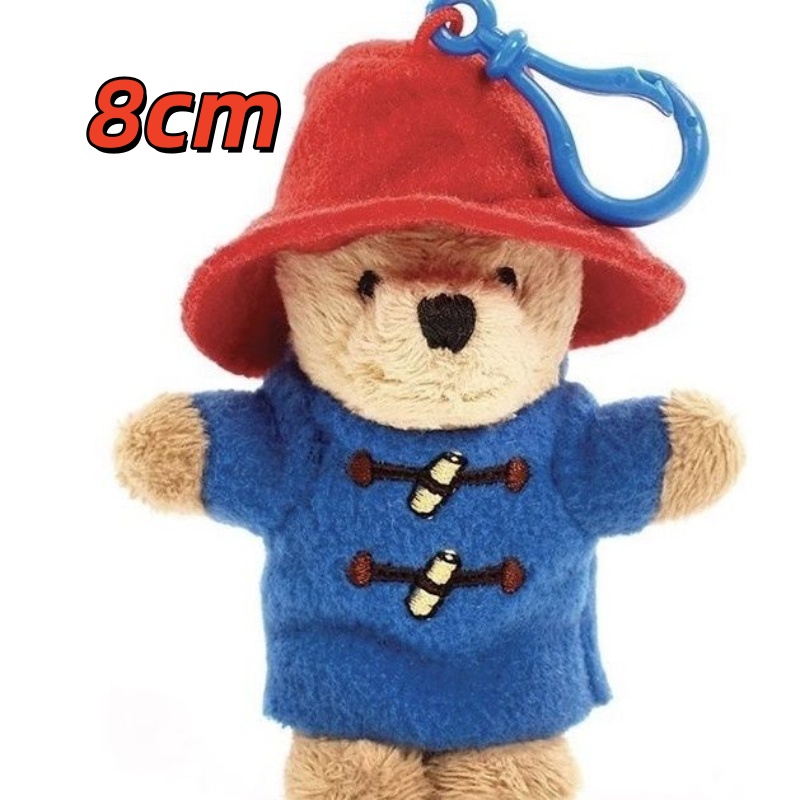 Boneka Beruang Paddington Inggris 8Cm Boneka Beruang Kecil Kawaii Boneka Beruang Kecil Hadiah Ulang Tahun Natal Anak-anak Berkualitas Tinggi