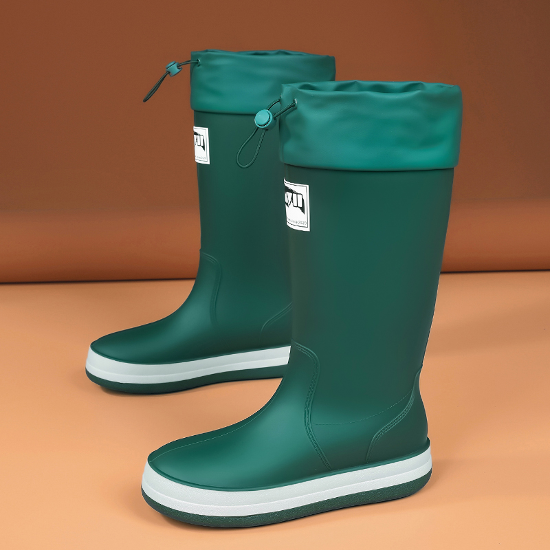 Men's High top casual rain boots Four Seasons lightweight waterproof anti-slip outdoor fishing water shoes garden work rain shoe
