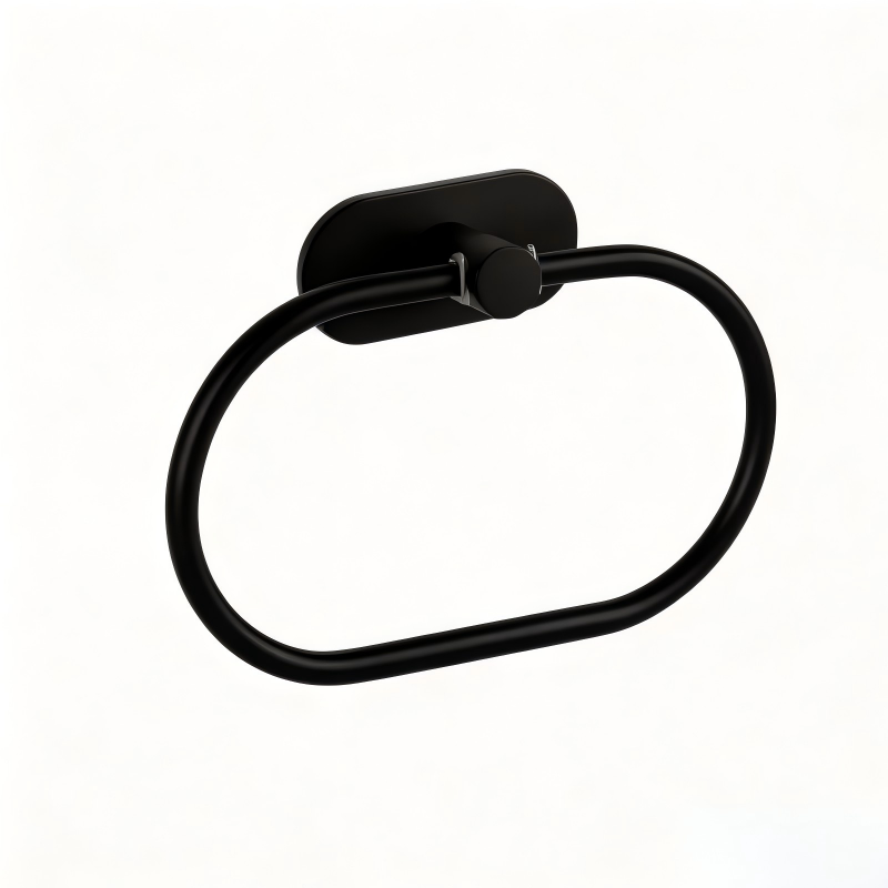 Punch-Free Stainless Steel Towel Ring Oval Design Cross-Border Bathroom Accessory for Kitchen And Bath Organization