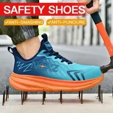 Hot Koop Heren Veiligheidsschoenen 2025, Anti-lek Stalen Neus Werk Sneakers voor Mannen Outdoor Sneakers Anti-smash Beschermende Schoenen