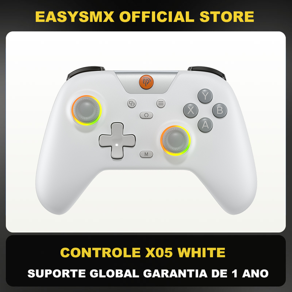 Control de Juego Inalámbrico EasySMX X05, Bluetooth, Compatible con PC/Teléfono/Switch/Steam Gamer, Luz RGB, Efecto Hall