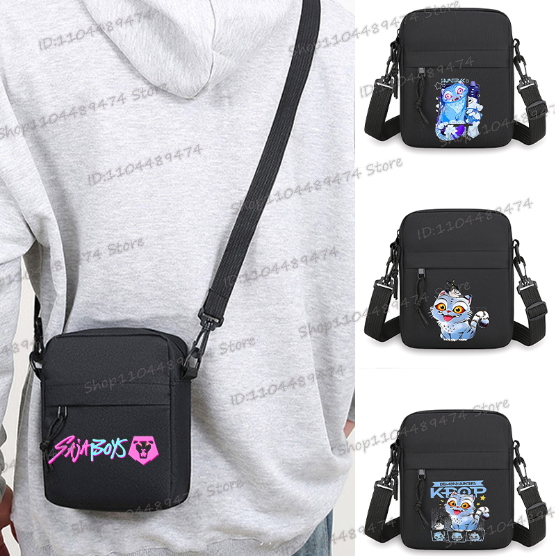 Bolso cruzado tendencia personajes de Anime bolso de hombro Oxford estilo coreano bolso de teléfono para estudiantes bolsos de compras simples monederos