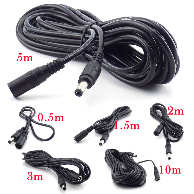 ESCAM prise femelle à mâle CCTV câble d'alimentation cc rallonge adaptateur 12V cordons d'alimentation 5.5mm x 2.1mm pour rallonge d'alimentation de caméra