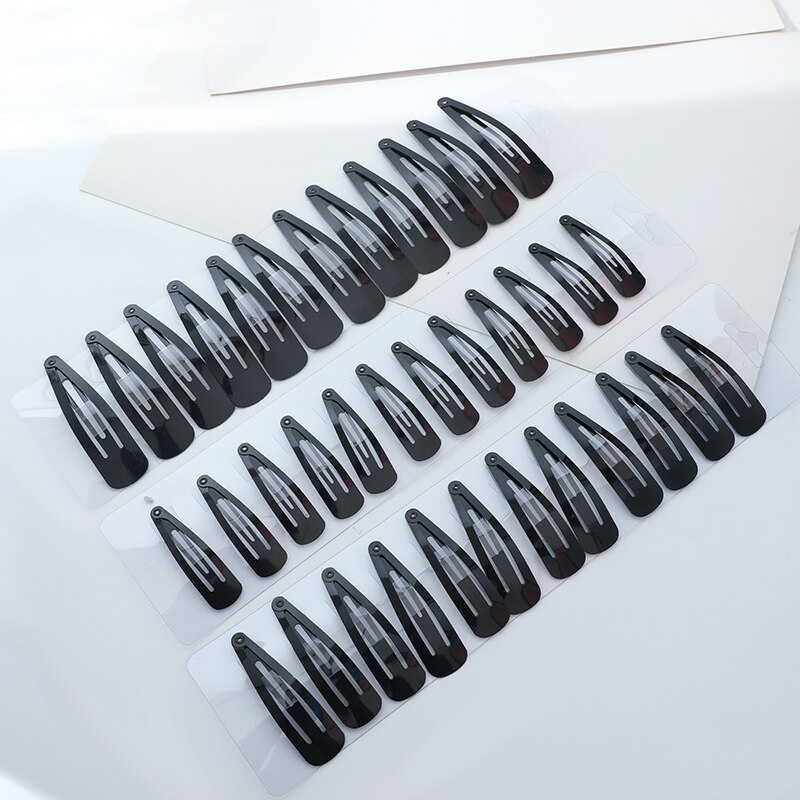 Zwarte Haarclips Volwassenen Kinderen Haaraccessoires Kwastje Clip Haar Gereedschap Decoratieve Artikelen 36 Stuks