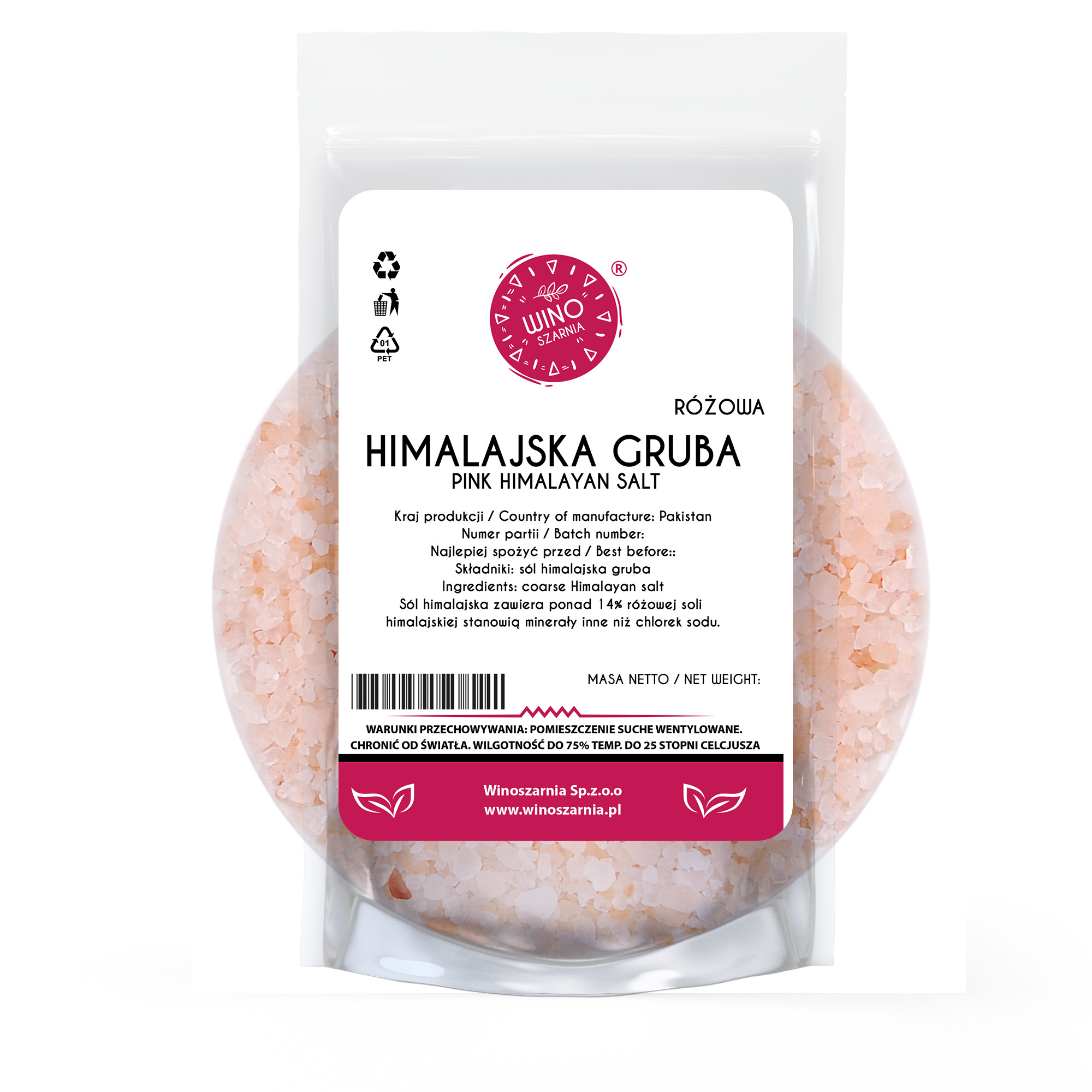 Sal del Himalaya Rosa Gruesa - 1 kg