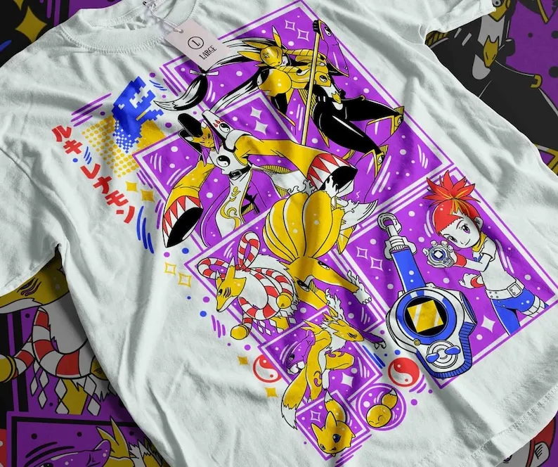 T-shirt Renamon T-shirt van Lemon Sakuyamon T-shirt zonder rug