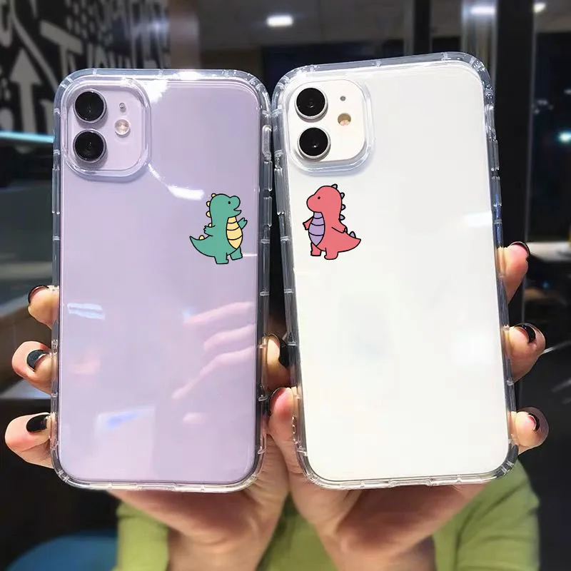 Casing Ponsel Pasangan Dinosaurus Lucu untuk Samsung Galaxy S22 S26 S23 S24 S25 Ultra Plus Sampul Kartun untuk Galaxy S24+ S23+ S22+ Fundas
