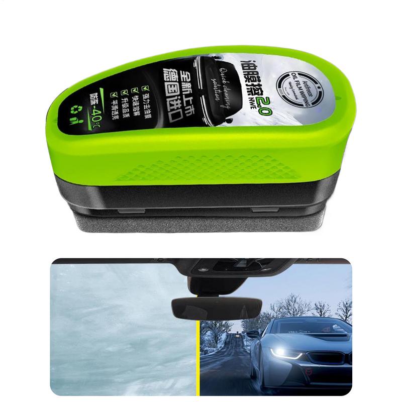 Removedor de película de aceite de vidrio para coche, esponja de vidrio automotriz, cepillo de limpieza, limpiador de película de aceite de vidrio para parabrisas interior delantero para limpieza de coche