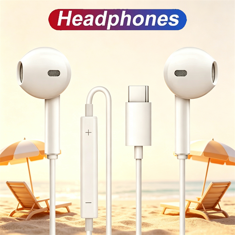Audífonos Originales con Cable de 3.5mm y Tipo-C, Intraaurales, Cancelación de Ruido, HiFi Estéreo, para Deportes, Juegos y Música