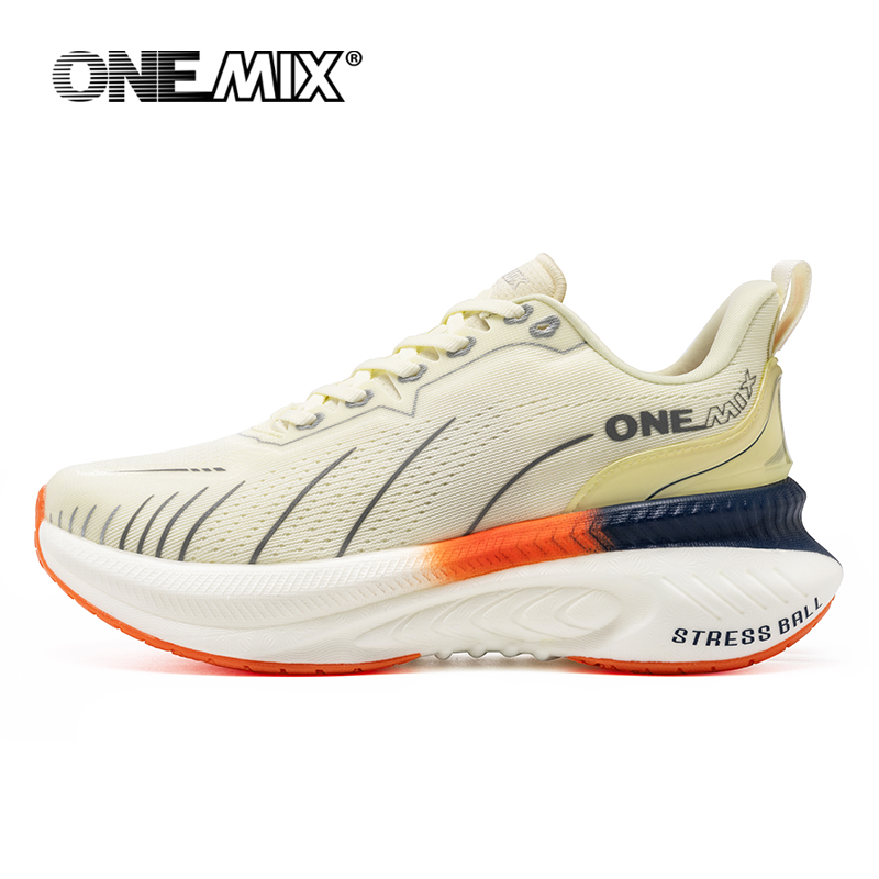 ONEMIX Scarpe da corsa da strada bianche per uomo Cuscino d'aria Scarpe sportive da esterno Scarpe da ginnastica maschili Scarpe da jogging estive Calzature da donna