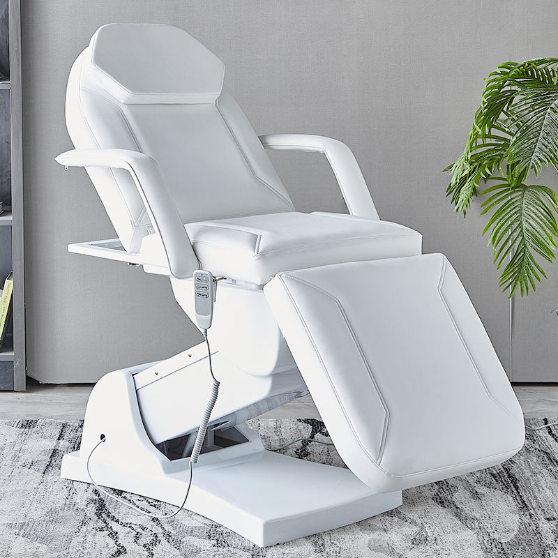 3-Motor Electric Facial Bed Adjustable PU Leather Esthetician Chair Spa Massage Table Tattoo Beauty Salon Equipment Furniture