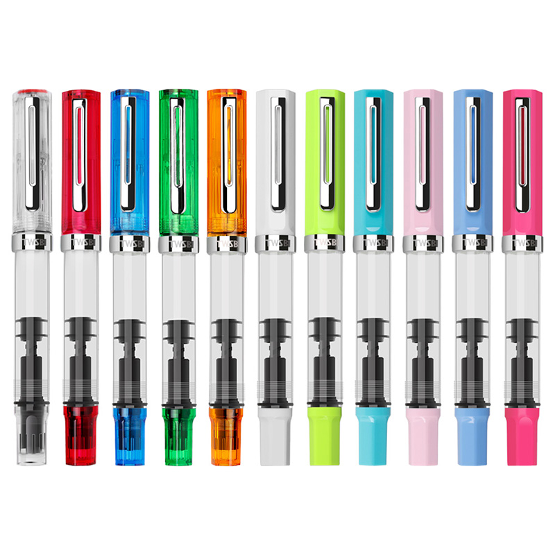 Оригинальная поршневая ручка TWSBI ECO, прозрачный держатель для перьевой ручки из смолы, большая емкость для хранения чернил, студенческий письменный бизнес-подарок